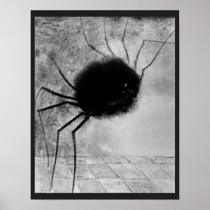 Spider lächeln von Odilon Redon, Vintages Hallowee Poster