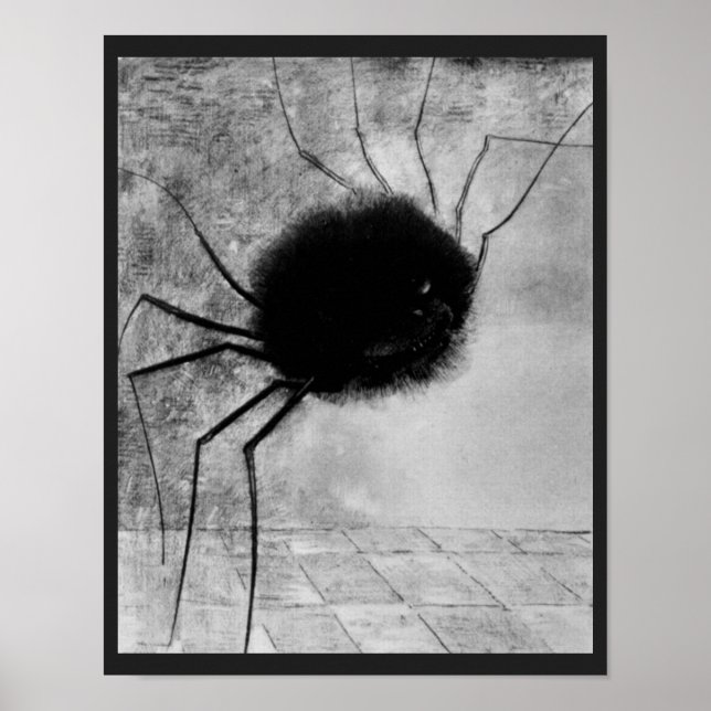 Spider lächeln von Odilon Redon, Vintages Hallowee Poster (Vorne)