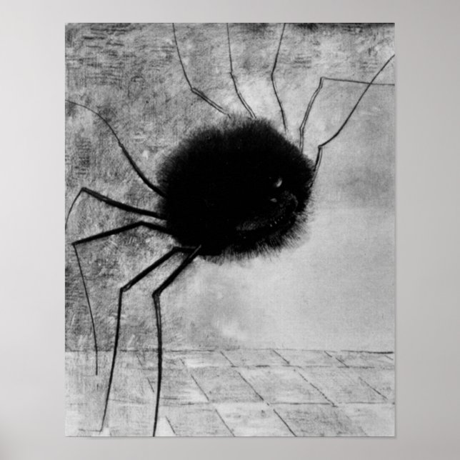 Spider lächeln von Odilon Redon, Vintages Hallowee Poster (Vorne)