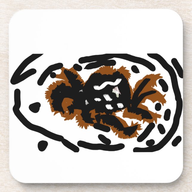 Spider Latte Liebe Getränkeuntersetzer (Vorderseite)