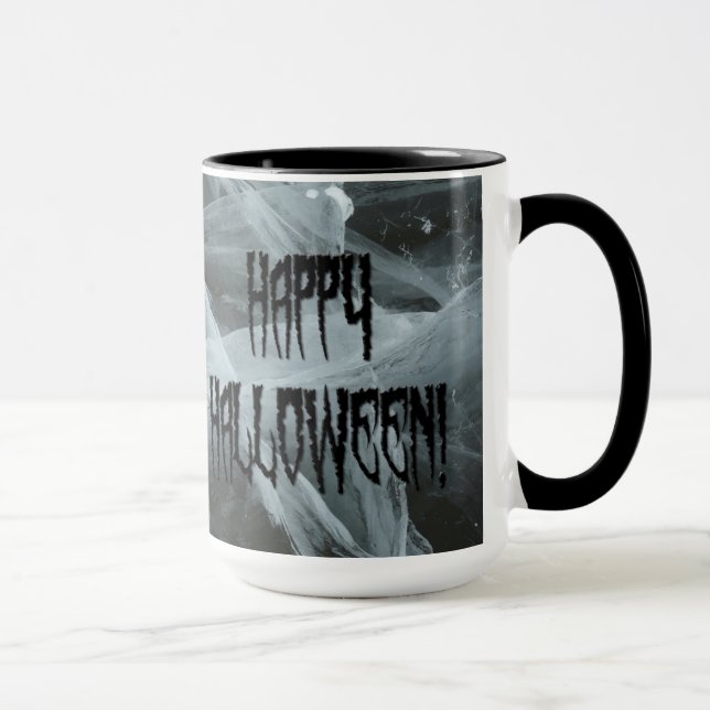 Spider Leg Halloween und Eerie Background Tasse (Rechts)