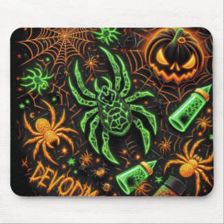 Spider Lightning Green Mouse Pad Mousepad