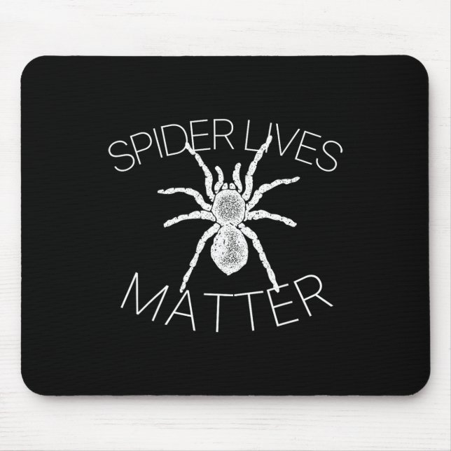 Spider Lives Problem Funny Insect Meme T Shirt Mousepad (Vorne)