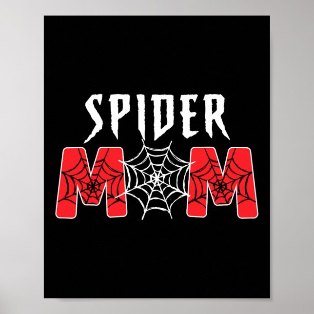 Spider Mama Spider Vater Familienspinnen Geburtsta Poster (Vorne)
