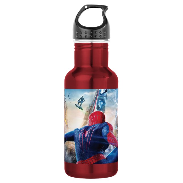 Spider-Man Water Bottle – Marvel Superhero Sports  Edelstahlflasche (Vorderseite)