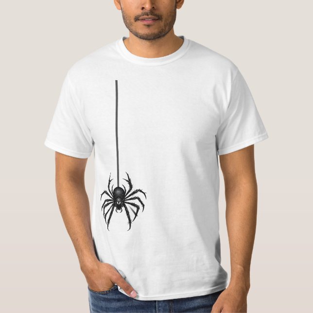 Spider mit Cobweb Line T - Shirt - Spooky HaT-Shir (Vorderseite)