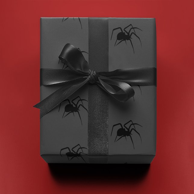 Spider on Gray | Geschenkpapier (Von Creator hochgeladen)