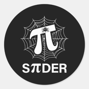 Spider Pi Spider Science Math Lehrer Funny Spider Runder Aufkleber