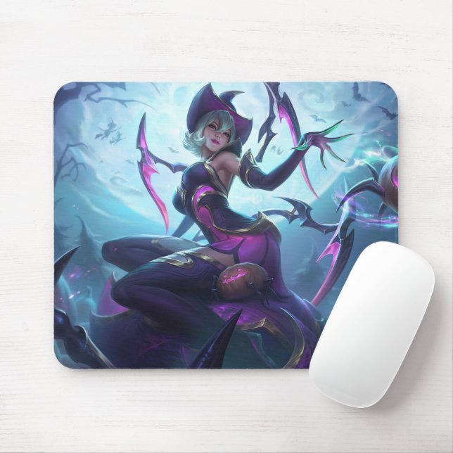 Spider Queen Gaming Mousepad | Gothic Theme Design (Mit Mouse)
