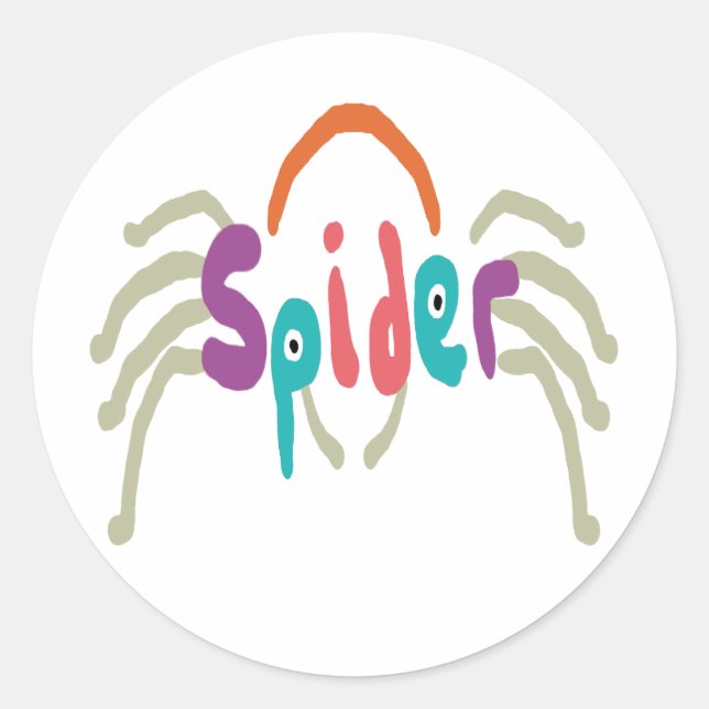Spider Runder Aufkleber (Vorderseite)