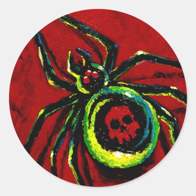 Spider Runder Aufkleber (Vorderseite)