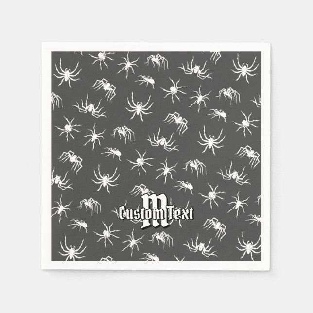 Spider Silhouetten Muster Napkins Serviette (Vorderseite)