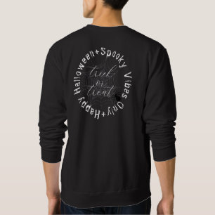 Spider Spooky Vibes nur Familie passt Halloween Sweatshirt
