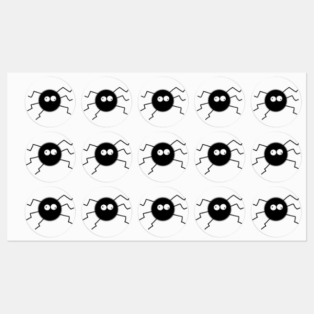 Spider Stickers Etiketten (Blatt)