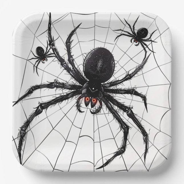 Spider-Teller 4-4 Pappteller (Vorderseite)