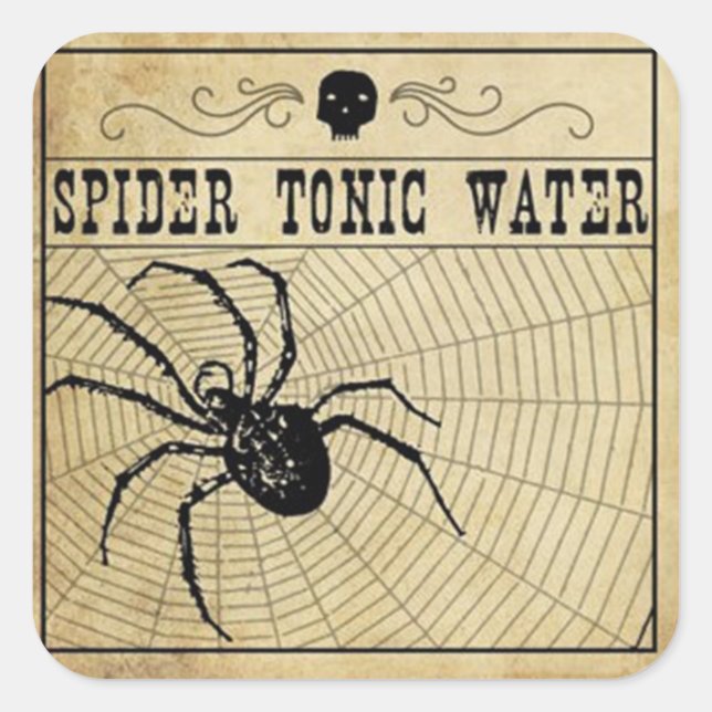 Spider Tonic Water Halloween Sticker (Vorderseite)