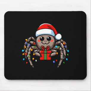 Spider Tragend Weihnachtsmannmütze Weihnachten Wei Mousepad