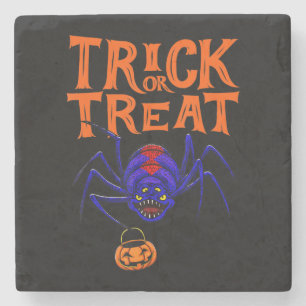 Spider Trick oder Treatment Shirt Frauen Sonniges Steinuntersetzer