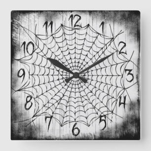 Spider-Uhr Quadratische Wanduhr