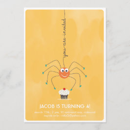 Spider und ein Kuchen Geburtstagsparty Einladung