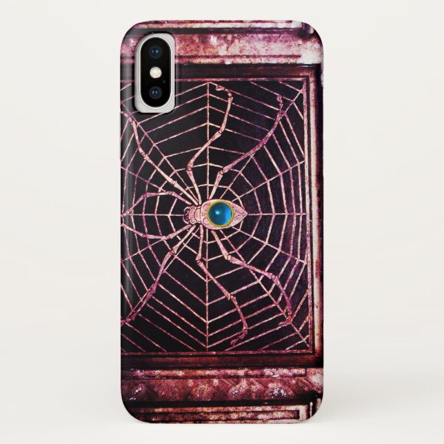 SPIDER UND WEB Blue Sapphire Black Case-Mate iPhone Hülle (Rückseite)