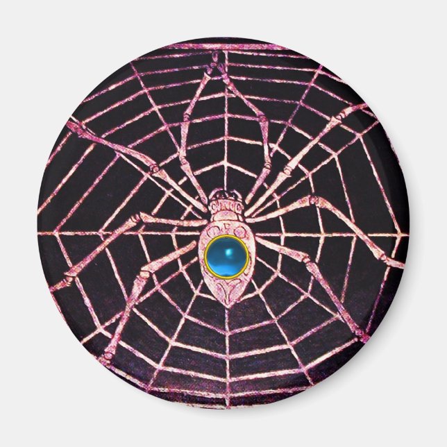 SPIDER UND WEB Blue Sapphire Black Magnet (Vorne)