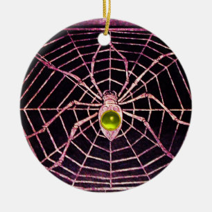 SPIDER UND WEB-Gelbes Topaz Schwarz Keramikornament
