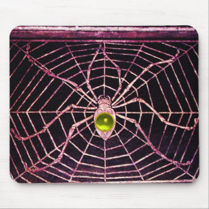 SPIDER UND WEB-Gelbes Topaz Schwarz Mousepad