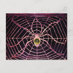 SPIDER UND WEB Grau Agate Black Postkarte