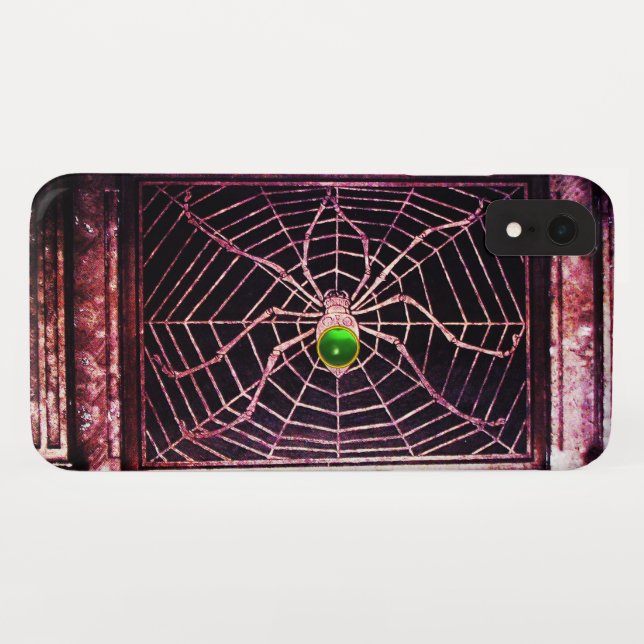 SPIDER UND WEB Green Emerald Black Case-Mate iPhone Hülle (Rückseite (Horizontal))
