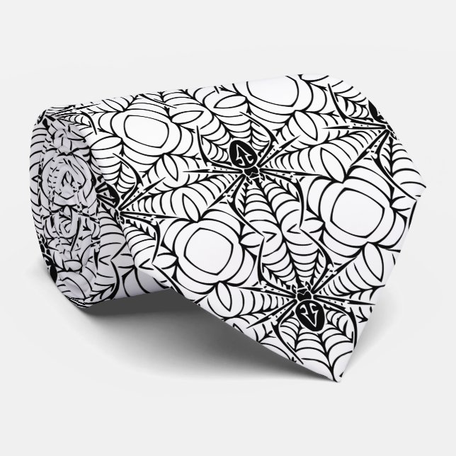 Spider und Web Krawatte (Gerollt)