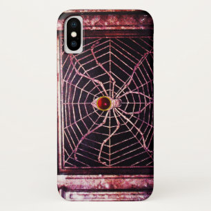 SPIDER UND WEB Red Ruby Black iPhone X Hülle