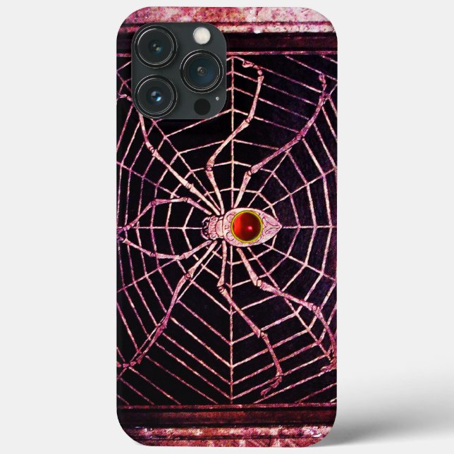 SPIDER UND WEB Red Ruby Black Case-Mate iPhone Hülle (Rückseite)