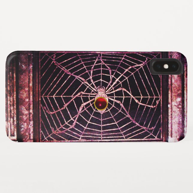 SPIDER UND WEB Red Ruby Black Case-Mate iPhone Hülle (Rückseite (Horizontal))