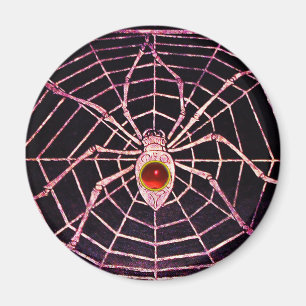 SPIDER UND WEB Red Ruby Black Magnet