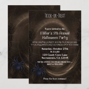 Spider Web Abyss Halloween-Party Einladung
