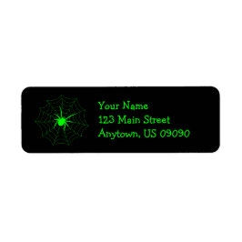 Spider Web Address Labels (grün)