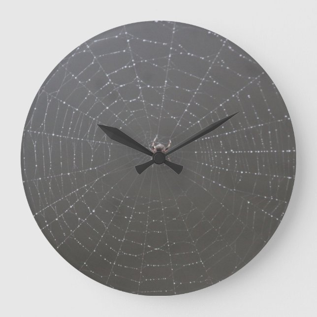 Spider Web Clock Große Wanduhr (Vorderseite)