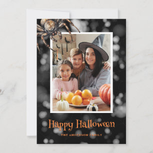 Spider Web Foto Happy Halloween Card Feiertagskarte