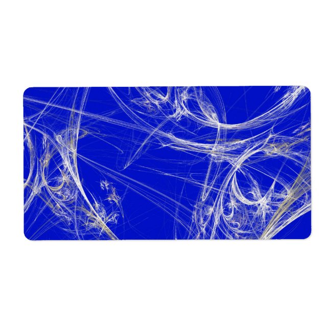 Spider Web Fraktal Background Shipping Label (Vorne)