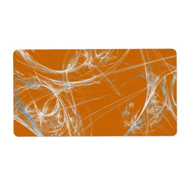 Spider Web Fraktal Background Shipping Label (Vorne)