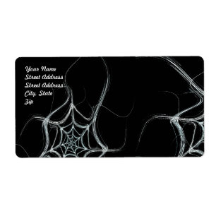 Spider Web Fraktal Background Shipping Label