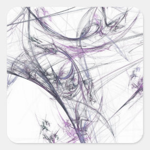 Spider Web Fraktal Background Square Aufkleber