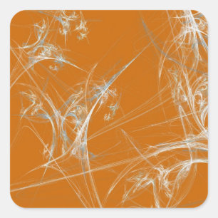 Spider Web Fraktal Background Square Aufkleber
