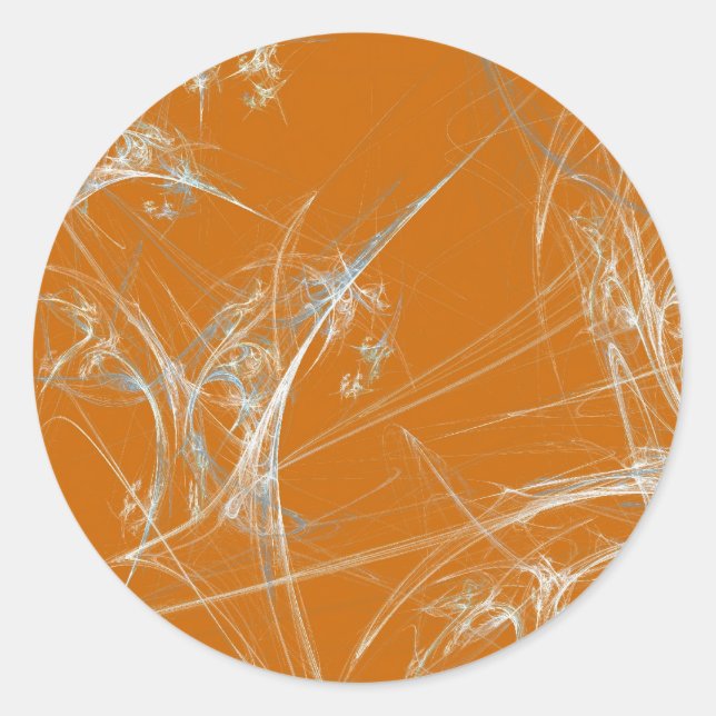 Spider Web Fraktal BackgroundRound-Aufkleber Runder Aufkleber (Vorderseite)