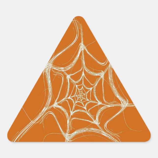 Spider Web Fraktal BackgroundTriangle Sticker (Vorderseite)