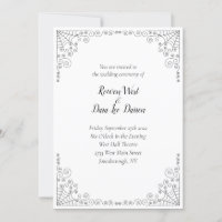 Spider Web Gothic Hochzeitseinladung