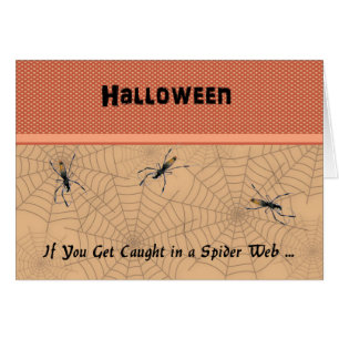 Spider Web Halloween Card