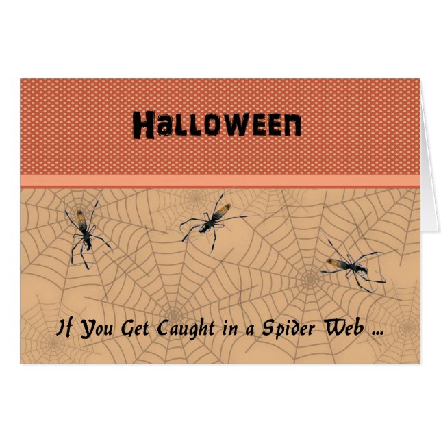 Spider Web Halloween Card (Vorderseite (Horizontal))