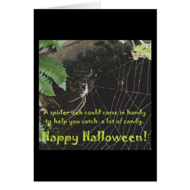 Spider & Web Halloween Card (Vorne)